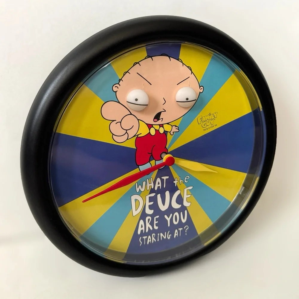 Vtg Family Guy Stewie What The Deuce Are You Looking At Wall Clock Working